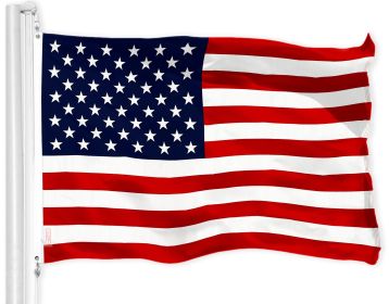 American USA Flag 4x6 Ft LiteWeave Pro Series Printed 150D Polyester Country Flag Indoor Outdoor Vibrant Colors Brass Grommets Thicker and More D