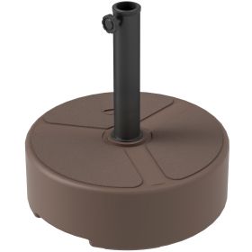 Round Patio Umbrella Base Holder, Heavy Duty Outdoor Umbrella Stand Base, Filled Up to 44lbs with Stand or 40lbs with Water for Garden, Poolside
