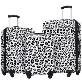 Hardshell Luggage Sets 3 pcs Spinner Suitcase with TSA Lock Lightweight-20"+24"+28" Luggages (Color: as Pic)